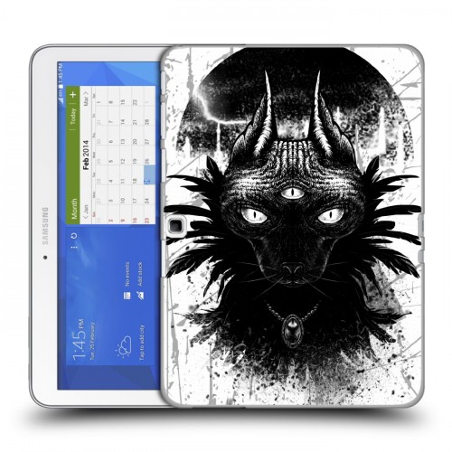 Дизайнерский силиконовый чехол для Samsung Galaxy Tab 4 10.1 Мистические кошки