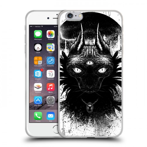 Дизайнерский силиконовый чехол для Iphone 6 Plus/6s Plus Мистические кошки