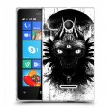 Дизайнерский пластиковый чехол для Microsoft Lumia 435 Мистические кошки