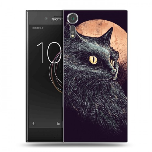 Дизайнерский пластиковый чехол для Sony Xperia XZs Мистические кошки