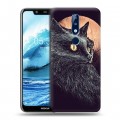 Дизайнерский силиконовый чехол для Nokia 5.1 Plus Мистические кошки