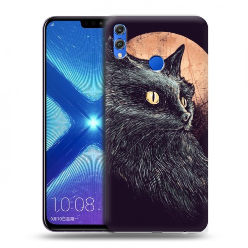 Дизайнерский силиконовый чехол для Huawei Honor 8X Мистические кошки