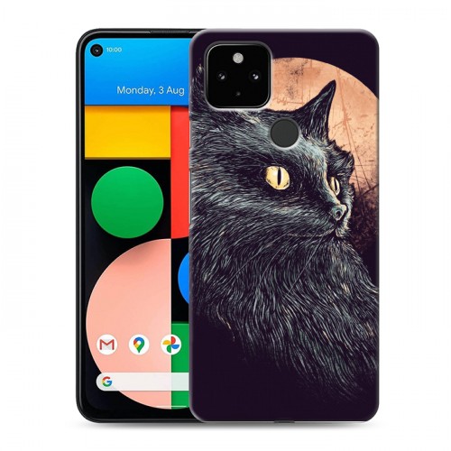 Дизайнерский силиконовый чехол для Google Pixel 4a 5G Мистические кошки
