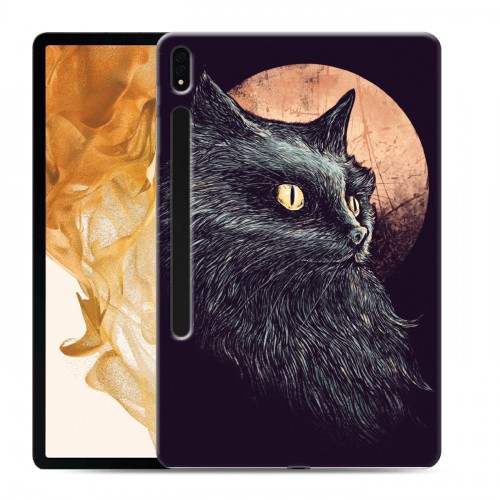 Дизайнерский силиконовый чехол для Samsung Galaxy Tab S8 Plus Мистические кошки