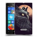 Дизайнерский пластиковый чехол для Microsoft Lumia 435 Мистические кошки