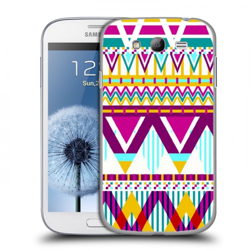 Дизайнерский пластиковый чехол для Samsung Galaxy Grand Лазурная геометрия