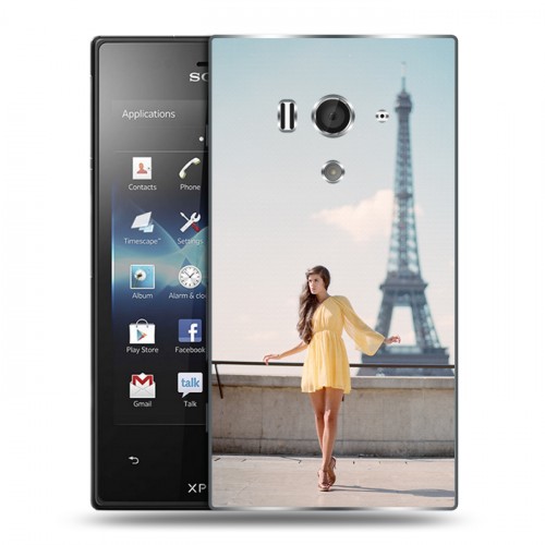 Дизайнерский пластиковый чехол для Sony Xperia acro S Париж