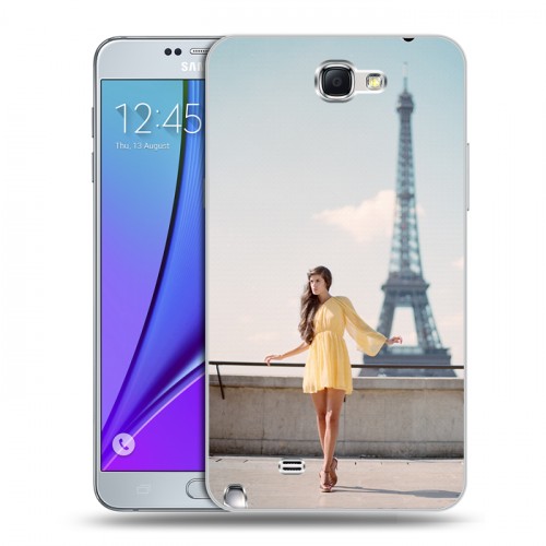 Дизайнерский пластиковый чехол для Samsung Galaxy Note 2 Париж