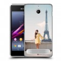 Дизайнерский силиконовый чехол для Sony Xperia E1 Париж