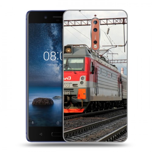 Дизайнерский пластиковый чехол для Nokia 8 Локомотив