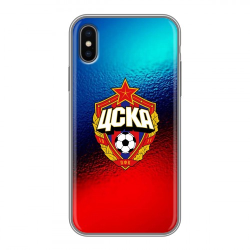 Дизайнерский пластиковый чехол для Iphone x10 ЦСКА