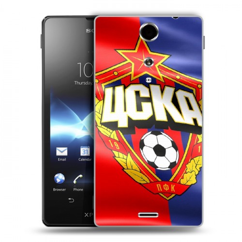 Дизайнерский пластиковый чехол для Sony Xperia TX ЦСКА