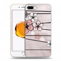 Дизайнерский силиконовый чехол для Iphone 7 Plus / 8 Plus Японские розовые мотивы