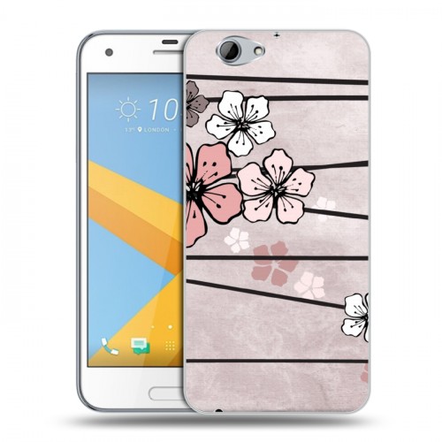 Дизайнерский пластиковый чехол для HTC One A9S Японские розовые мотивы
