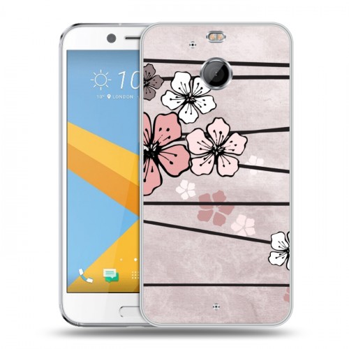 Дизайнерский пластиковый чехол для HTC 10 evo Японские розовые мотивы