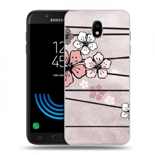 Дизайнерский пластиковый чехол для Samsung Galaxy J5 (2017) Японские розовые мотивы