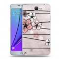Дизайнерский пластиковый чехол для Samsung Galaxy Note 2 Японские розовые мотивы
