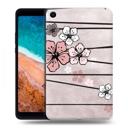 Дизайнерский силиконовый чехол для Xiaomi Mi Pad 4 Японские розовые мотивы