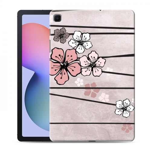 Дизайнерский силиконовый чехол для Samsung Galaxy Tab S6 Lite Японские розовые мотивы