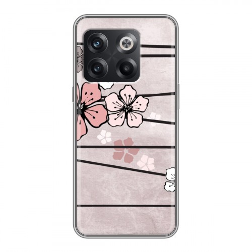 Дизайнерский силиконовый чехол для OnePlus 10T Японские розовые мотивы
