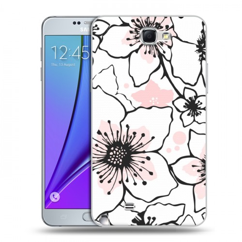 Дизайнерский пластиковый чехол для Samsung Galaxy Note 2 Японские розовые мотивы
