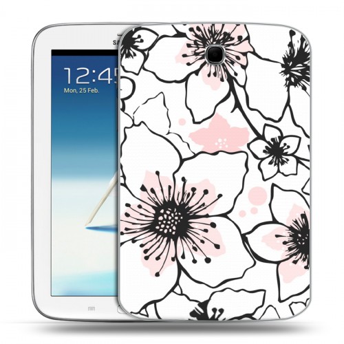 Дизайнерский силиконовый чехол для Samsung Galaxy Note 8.0 Японские розовые мотивы