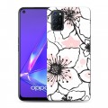 Дизайнерский пластиковый чехол для OPPO A52 Японские розовые мотивы