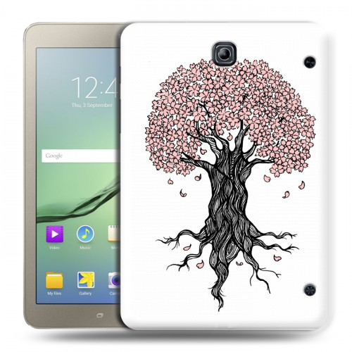 Дизайнерский силиконовый чехол для Samsung Galaxy Tab S2 8.0 Японские розовые мотивы