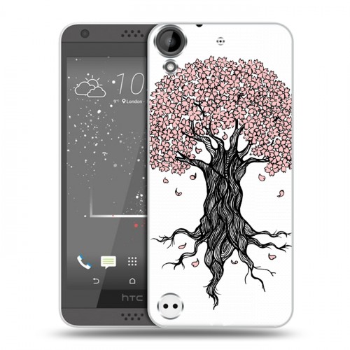 Дизайнерский пластиковый чехол для HTC Desire 530 Японские розовые мотивы