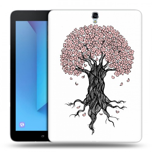 Дизайнерский силиконовый чехол для Samsung Galaxy Tab S3 Японские розовые мотивы