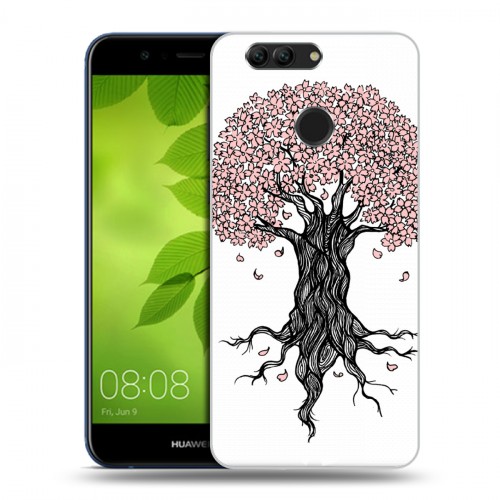 Дизайнерский пластиковый чехол для Huawei Nova 2 Plus Японские розовые мотивы