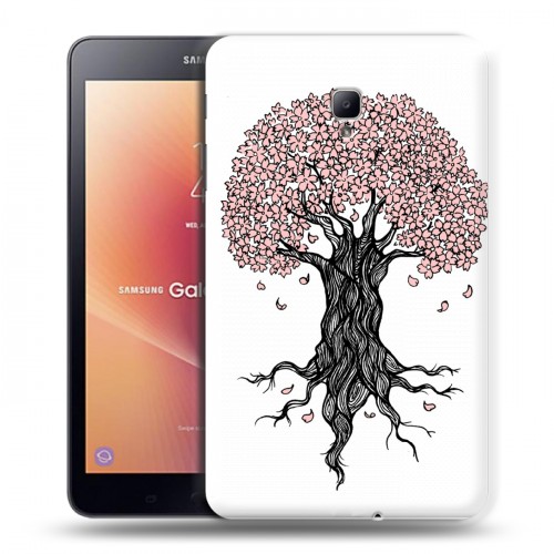 Дизайнерский силиконовый чехол для Samsung Galaxy Tab A 8.0 (2017) Японские розовые мотивы