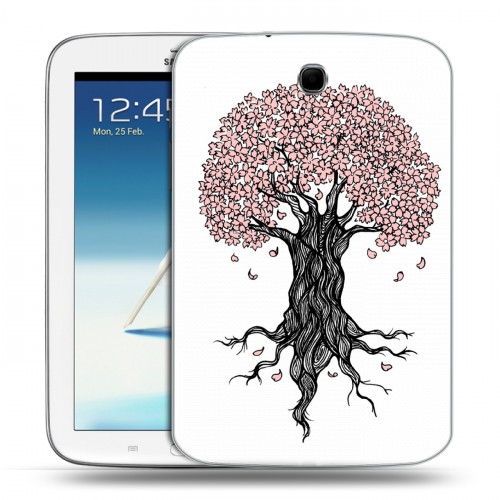 Дизайнерский силиконовый чехол для Samsung Galaxy Note 8.0 Японские розовые мотивы