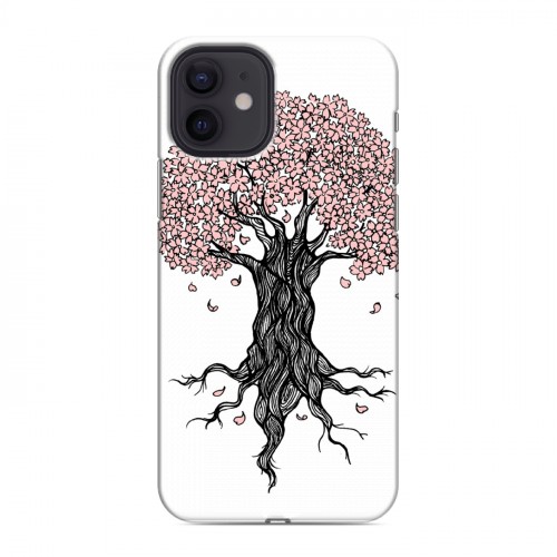 Дизайнерский силиконовый чехол для Iphone 12 Японские розовые мотивы