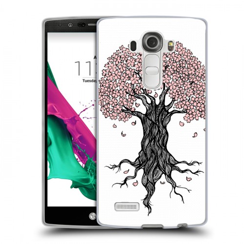 Дизайнерский силиконовый чехол для LG G4 Японские розовые мотивы