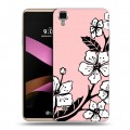 Дизайнерский силиконовый чехол для LG X Style Японские розовые мотивы