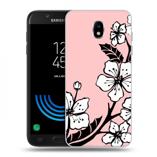 Дизайнерский пластиковый чехол для Samsung Galaxy J5 (2017) Японские розовые мотивы