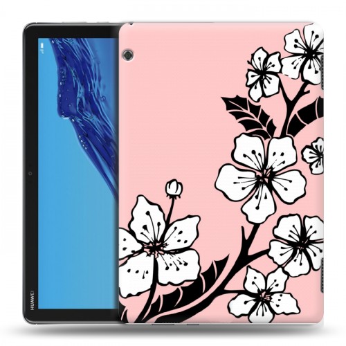 Дизайнерский силиконовый чехол для Huawei MediaPad T5 Японские розовые мотивы