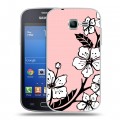 Дизайнерский пластиковый чехол для Samsung Galaxy Trend Lite Японские розовые мотивы
