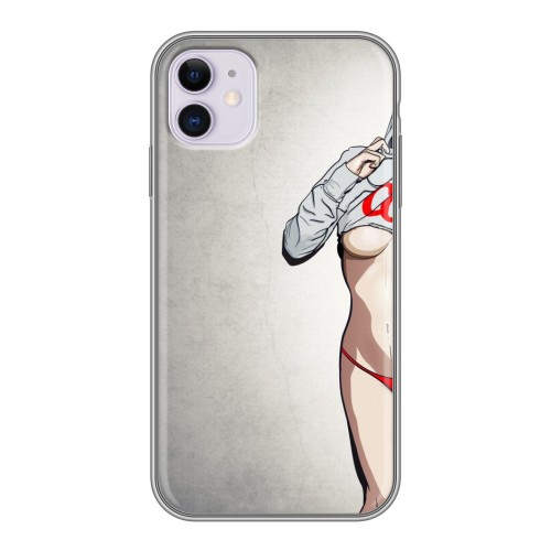 Дизайнерский силиконовый чехол для Iphone 11 Креатив дизайн