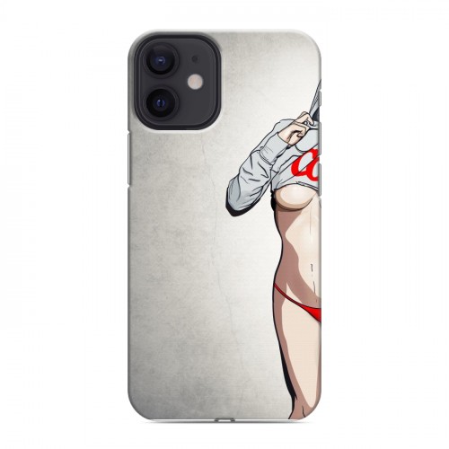 Дизайнерский силиконовый с усиленными углами чехол для Iphone 12 Mini Креатив дизайн