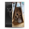 Дизайнерский пластиковый чехол для Sony Xperia XZs Котята