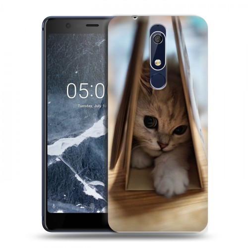 Дизайнерский пластиковый чехол для Nokia 5.1 Котята