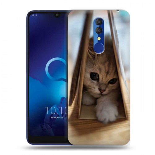 Дизайнерский пластиковый чехол для Alcatel 3 (2019) Котята