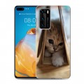 Дизайнерский пластиковый чехол для Huawei P40 Котята