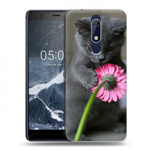 Дизайнерский пластиковый чехол для Nokia 5.1 Котята