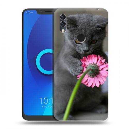 Дизайнерский силиконовый чехол для Alcatel 5V Котята