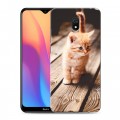 Дизайнерский силиконовый с усиленными углами чехол для Xiaomi RedMi 8A Котята