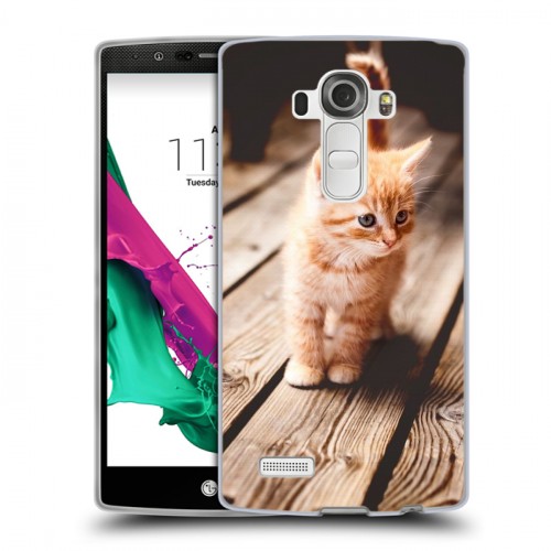 Дизайнерский силиконовый чехол для LG G4 Котята