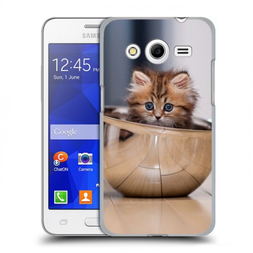 Дизайнерский пластиковый чехол для Samsung Galaxy Core 2 Котята